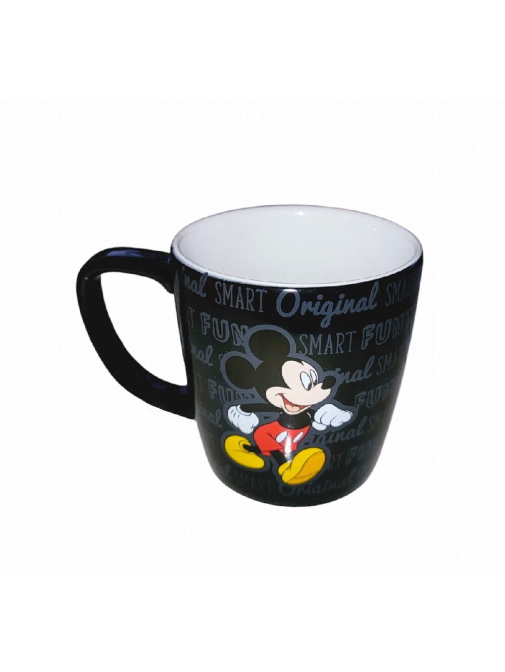 Disney Parks Mickey Mouse Personality Black Mug 15oz Stoneware 3D Embossed
